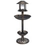 Bebedero decorativo para pájaros con luces LED solares plástico de vidaXL, Pilas para pájaros - Ref: Foro24-48221, Precio: 53...