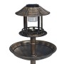 Bebedero decorativo para pájaros con luces LED solares plástico de vidaXL, Pilas para pájaros - Ref: Foro24-48221, Precio: 53...