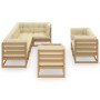 Juego de muebles de jardín 9 pzas y cojines madera maciza pino de , Conjuntos de jardín - Ref: Foro24-3076722, Precio: 1,00 €...