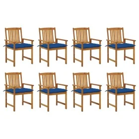 Sillas de jardín con cojines 8 uds madera maciza de acacia de , Sillas de jardín - Ref: Foro24-3078203, Precio: 629,19 €, Des...