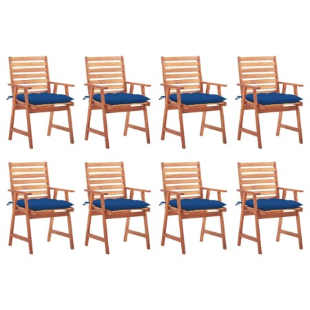 Sillas comedor de jardín y cojines 8 uds madera maciza acacia de , Sillas de jardín - Ref: Foro24-3078399, Precio: 583,44 €, ...