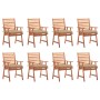 Sillas comedor de jardín y cojines 8 uds madera maciza acacia de , Sillas de jardín - Ref: Foro24-3078392, Precio: 594,63 €, ...
