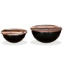 Set de 2 mesas de centro madera reciclada negra forma de bol de , Mesas de centro - Ref: Foro24-245257, Precio: 140,95 €, Des...