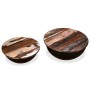 Set de 2 mesas de centro madera reciclada negra forma de bol de , Mesas de centro - Ref: Foro24-245257, Precio: 140,95 €, Des...