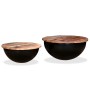 Set de 2 mesas de centro madera reciclada negra forma de bol de , Mesas de centro - Ref: Foro24-245257, Precio: 140,95 €, Des...