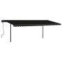 Toldo retráctil manual con luz LED gris antracita 6x3,5 m de , Toldos - Ref: Foro24-3070284, Precio: 741,83 €, Descuento: %
