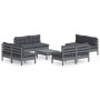 Muebles de jardín 9 pzas con cojines antracita madera de pino de , Conjuntos de jardín - Ref: Foro24-3096048, Precio: 693,02 ...