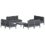 Muebles de jardín 9 pzas con cojines antracita madera de pino de , Conjuntos de jardín - Ref: Foro24-3096048, Precio: 693,02 ...