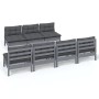 Muebles de jardín 8 pzas con cojines antracita madera de pino de , Conjuntos de jardín - Ref: Foro24-3096138, Precio: 642,59 ...