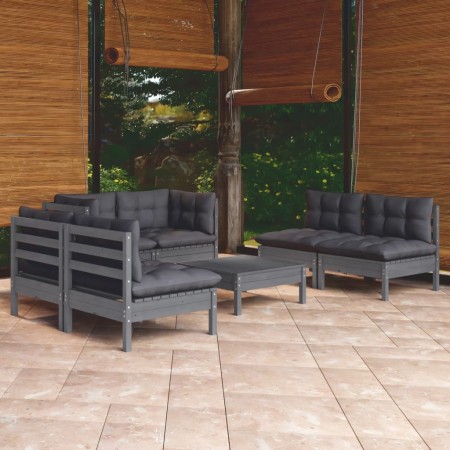 Juego de muebles de jardín 7 pzas y cojines madera maciza pino de , Conjuntos de jardín - Ref: Foro24-3096216, Precio: 565,64...