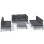 Juego de muebles de jardín 7 pzas y cojines madera maciza pino de , Conjuntos de jardín - Ref: Foro24-3096216, Precio: 565,64...