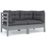 Juego de muebles de jardín 7 pzas y cojines madera maciza pino de , Conjuntos de jardín - Ref: Foro24-3096216, Precio: 565,64...