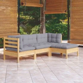 Juego de muebles de jardín 4 pzas y cojines madera de pino de , Conjuntos de jardín - Ref: Foro24-3096345, Precio: 295,80 €, ...