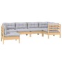 Juego de muebles de jardín 6 pzas y cojines madera de pino de , Conjuntos de jardín - Ref: Foro24-3096417, Precio: 494,62 €, ...