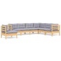 Juego de muebles de jardín 7 pzas y cojines madera maciza pino de , Conjuntos de jardín - Ref: Foro24-3096718, Precio: 534,84...