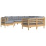 Juego de muebles de jardín 9 pzas y cojines madera maciza pino de , Conjuntos de jardín - Ref: Foro24-3096766, Precio: 731,82...