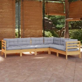 Juego de muebles de jardín 6 pzas y cojines madera maciza pino de , Conjuntos de jardín - Ref: Foro24-3096682, Precio: 484,42...