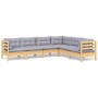Juego de muebles de jardín 6 pzas y cojines madera maciza pino de , Conjuntos de jardín - Ref: Foro24-3096682, Precio: 494,62...