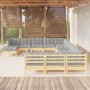 Muebles de jardín 12 pzas y cojines madera de pino gris de , Conjuntos de jardín - Ref: Foro24-3097066, Precio: 905,16 €, Des...