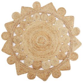 Alfombra hecha a mano de yute trenzado 150 cm en Alfombras | Comprar online en Foru.es