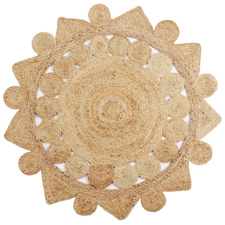 Alfombra hecha a mano de yute trenzado 150 cm en Alfombras | Comprar online en Foru.es