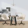 Sillas de comedor giratorias 2 uds terciopelo crema de , Sillas de comedor - Ref: Foro24-3103386, Precio: 180,83 €, Descuento: %