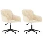 Sillas de comedor giratorias 2 uds terciopelo crema de , Sillas de comedor - Ref: Foro24-3103386, Precio: 180,83 €, Descuento: %