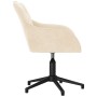 Sillas de comedor giratorias 2 uds terciopelo crema de , Sillas de comedor - Ref: Foro24-3103386, Precio: 184,05 €, Descuento: %
