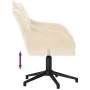 Sillas de comedor giratorias 2 uds terciopelo crema de , Sillas de comedor - Ref: Foro24-3103386, Precio: 180,83 €, Descuento: %