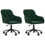 Sillas de comedor giratorias 2 unidades terciopelo verde oscuro de , Sillas de comedor - Ref: Foro24-3103423, Precio: 176,48 ...