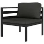 Set muebles de jardín 5 pzas y cojines aluminio gris antracita de , Conjuntos de jardín - Ref: Foro24-3107788, Precio: 591,02...