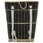 Cesto para leña con correas transporte sauce natural 57x51x69cm de vidaXL, Bolsas y soportes de leña - Ref: Foro24-286975, Pr...