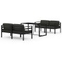 Set muebles de jardín 5 pzas y cojines aluminio gris antracita de , Conjuntos de jardín - Ref: Foro24-3115924, Precio: 740,86...