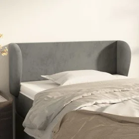 Cabecero de terciopelo gris claro 103x23x78/88 cm de , Cabeceros y pies de cama - Ref: Foro24-3116906, Precio: 48,69 €, Descu...