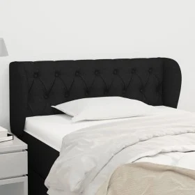 Black fabric headboard 103x23x78/88 cm by , Headboards and footboards - Ref: Foro24-3117472, Price: 52,39 €, Discount: %