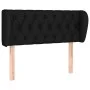 Black fabric headboard 103x23x78/88 cm by , Headboards and footboards - Ref: Foro24-3117472, Price: 52,39 €, Discount: %