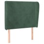 Cabecero con orejas de terciopelo verde oscuro 93x23x118/128 cm de , Cabeceros y pies de cama - Ref: Foro24-3117715, Precio: ...