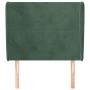 Cabecero con orejas de terciopelo verde oscuro 93x23x118/128 cm de , Cabeceros y pies de cama - Ref: Foro24-3117715, Precio: ...