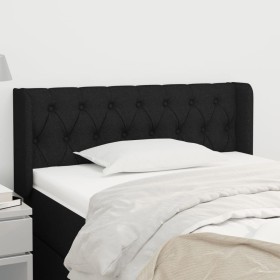 Cabecero de tela negro 103x16x78/88 cm de , Cabeceros y pies de cama - Ref: Foro24-3119096, Precio: 47,65 €, Descuento: %