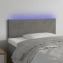 Hellgraues Samtkopfteil mit LED 100x5x78/88 cm von , Kopf- und Fußteile - Ref: Foro24-3121374, Preis: 42,05 €, Rabatt: %