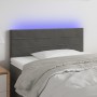 Cabecero con LED de terciopelo gris oscuro 100x5x78/88 cm de , Cabeceros y pies de cama - Ref: Foro24-3121795, Precio: 40,11 ...