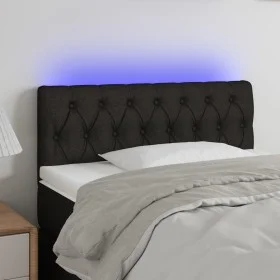 Cabecero con LED de tela negro 100x7x78/88 cm de , Cabeceros y pies de cama - Ref: Foro24-3121940, Precio: 45,16 €, Descuento: %