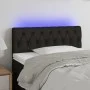 Cabecero con LED de tela negro 100x7x78/88 cm de , Cabeceros y pies de cama - Ref: Foro24-3121940, Precio: 45,16 €, Descuento: %