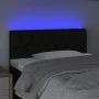 Cabecero con LED de tela negro 100x7x78/88 cm de , Cabeceros y pies de cama - Ref: Foro24-3121940, Precio: 45,16 €, Descuento: %