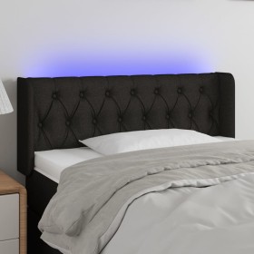 Cabecero con LED de tela negro 103x16x78/88 cm de , Cabeceros y pies de cama - Ref: Foro24-3123564, Precio: 51,99 €, Descuent...