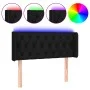 Black fabric headboard with LED 103x16x78/88 cm by , Headboards and footboards - Ref: Foro24-3123564, Price: 52,10 €, Discoun...