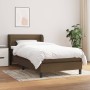 Cama box spring con colchón tela marrón oscuro 80x200 cm de , Camas y somieres - Ref: Foro24-3126280, Precio: 311,71 €, Descu...