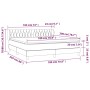 Cama box spring con colchón tela color crema 180x200 cm de , Camas y somieres - Ref: Foro24-3126506, Precio: 596,94 €, Descue...