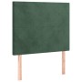Cabecero con luces LED terciopelo verde oscuro 90x5x118/128 cm de , Cabeceros y pies de cama - Ref: Foro24-3122183, Precio: 8...