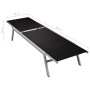 Tumbona de acero y textilene negra de vidaXL, Tumbonas - Ref: Foro24-48011, Precio: 97,22 €, Descuento: %
